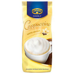 Kruger Kruger Cappuccino white vanilla 500 grams