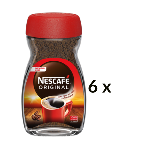 Nescafé koffie  Nescafé instant coffee Original 200 grams • sixpack