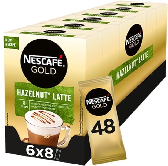 Nescafé koffie Nescafé Gold Latte Hazelnut sachets