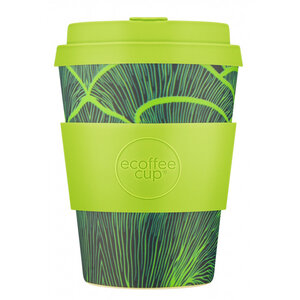 Ecoffee Cup PLA, Koffiebeker to Go 350 ml  Limoen Groen Siliconen