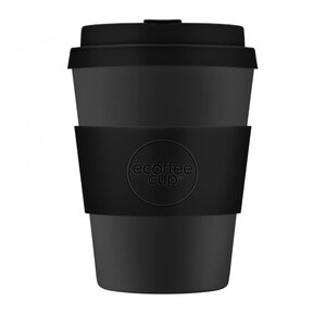 Ecoffee Cup PLA, Coffee cup to Go 350 ml  Black Silicone