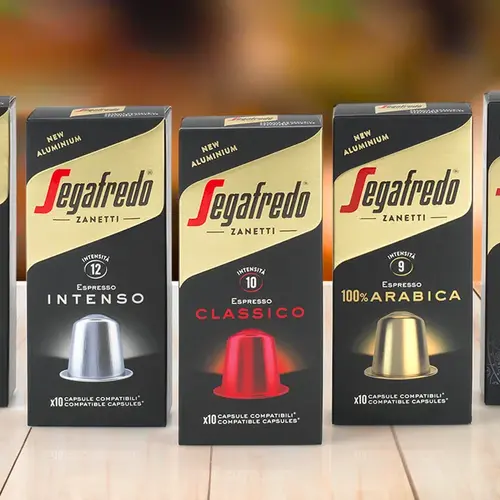 Our range of Nespresso - compatible capsules also includes aluminium capsules for lovers of Italian coffee.