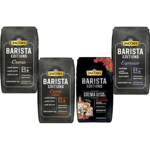 Jacobs koffie Jacobs Barista beans sample pack 4 x 1kg