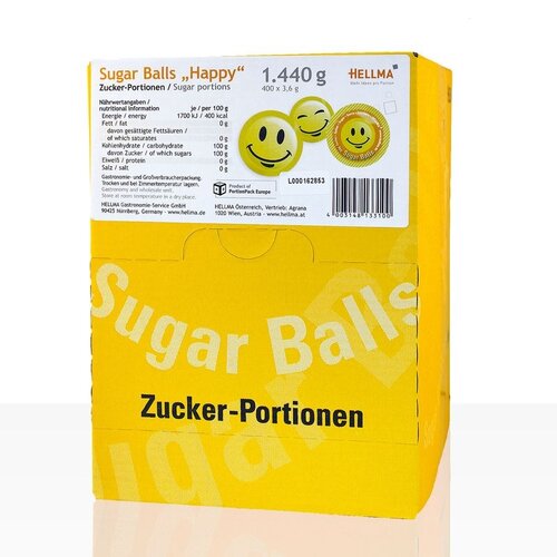 Hellma Suikerbolletjes Happy Smile 400 x 3,6g