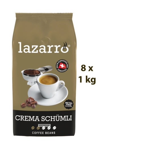 Lazarro Lazarro Crema Schümli bonen 8 x 1 kg