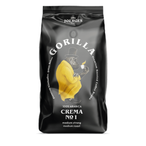 Joerges Gorilla koffie Gorilla Crema No.1 beans 1kg Joerges Gorilla koffie Gorilla Crema No.1 beans 1kg