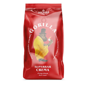 Joerges Gorilla koffie Gorilla Superbar Crema beans 1kg Joerges Gorilla koffie Gorilla Superbar Crema beans 1kg