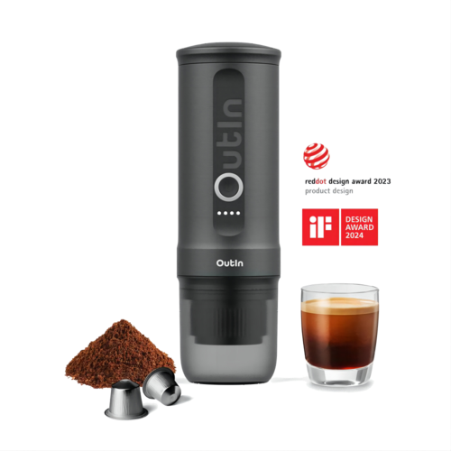 Outin Nano Draagbare Espressomachine Grijs Outin Nano Draagbare Espressomachine Grijs