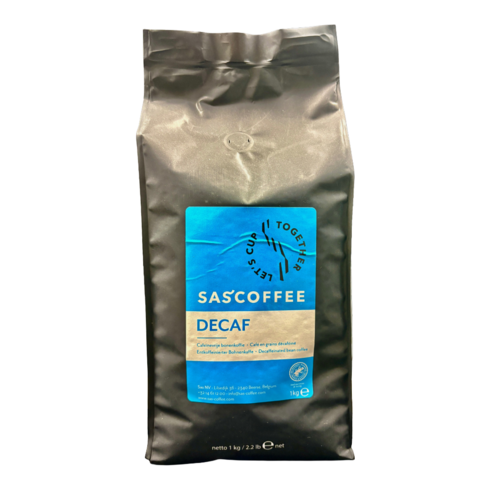 SAS coffee SAS Decaf RA bonen 1kg SAS coffee SAS Decaf RA bonen 1kg