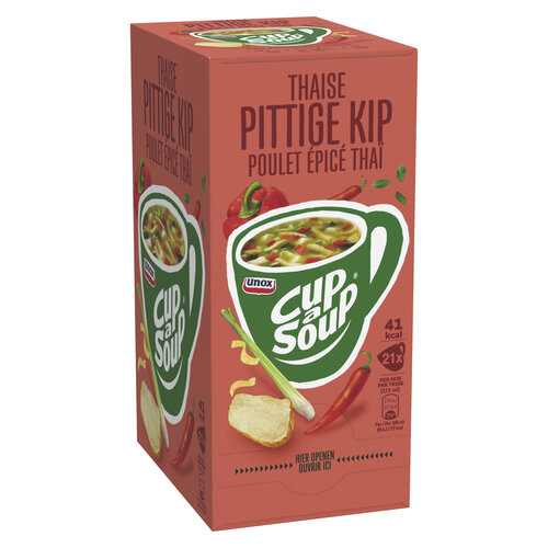 Unox Cup-a-soup Thaise Pittige Kip (21 x 175ml) THT 31-05-2026
