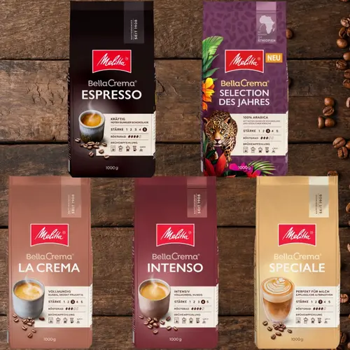 Melitta Melitta Bella Crema beans sample pack 5 x 1kg Melitta Melitta Bella Crema beans sample pack 5 x 1kg