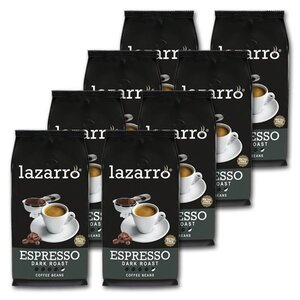 Lazarro Lazarro Espresso Dark Roast beans 8 x 1 kg