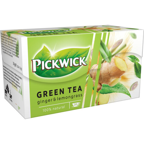 Pickwick Pickwick Groene thee Ginger & Lemongrass 20 stuks
