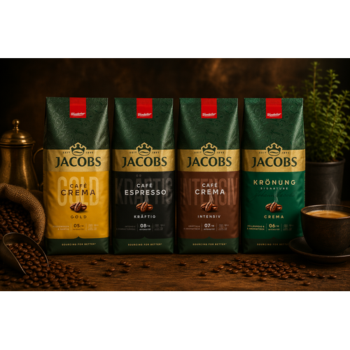 Jacobs koffie Jacobs beans sample pack 4 x 1kg