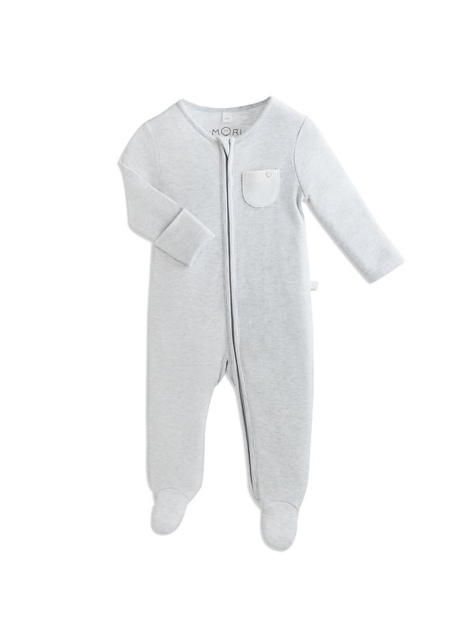 Zip-Up Pyjama - Grey - Mori