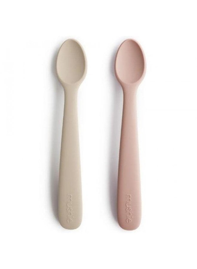 Set Siliconen babylepels - Blush/Shifting Sand - Mushie