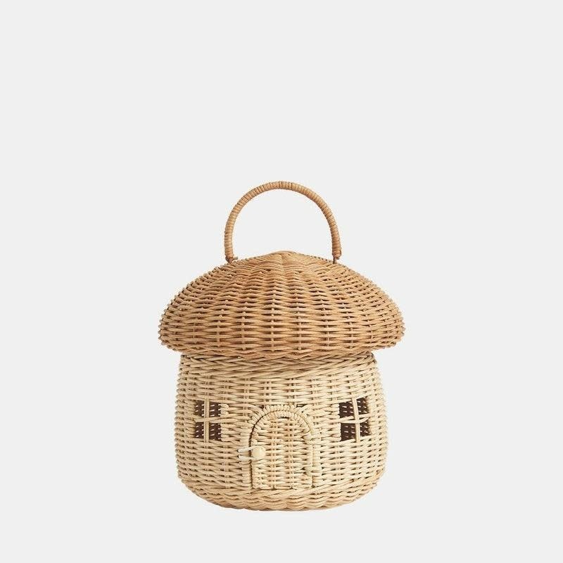 Olli Ella Rattan Mushroom Basket Olli Ella Mamazoet