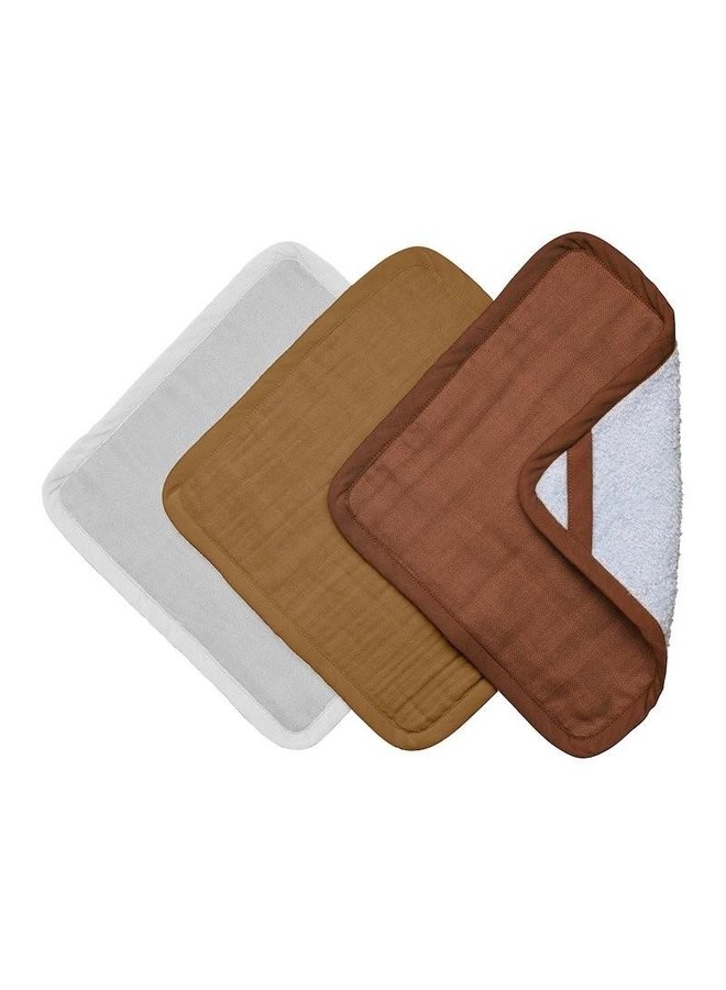 Washandjes - 3 Pack - Wood - Fabelab