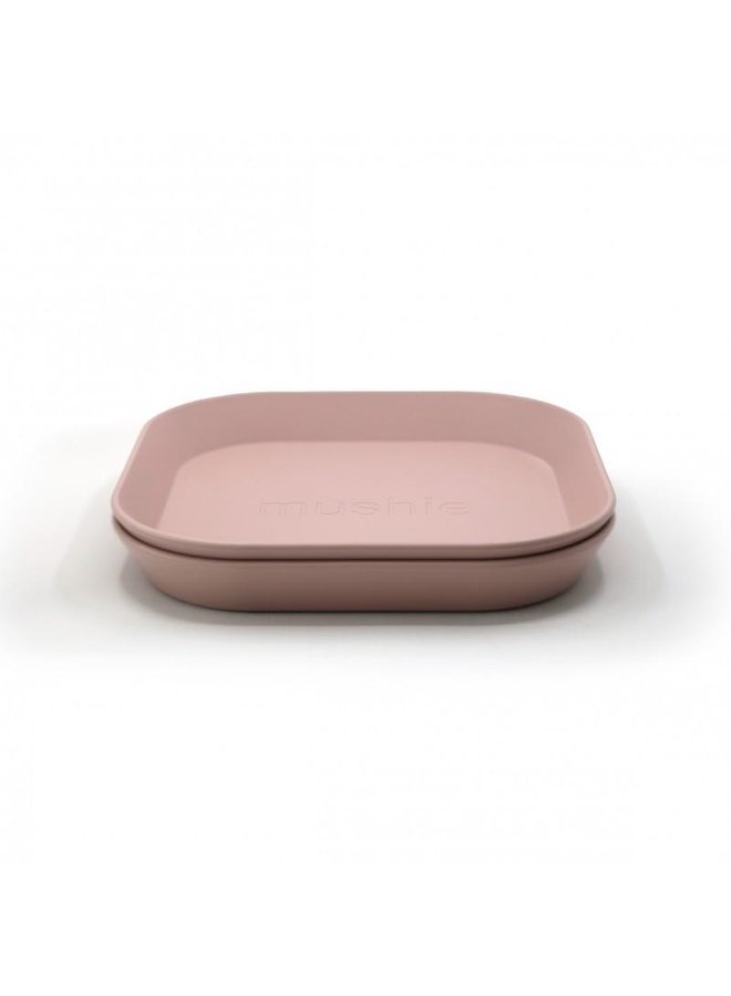 Set bordjes square - Blush - Mushie