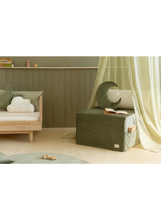 Sleepover Mattress Velvet - Olive Green - Nobodinoz