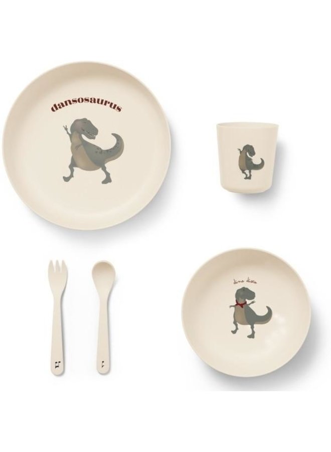 Dinner set - Dansosaurus - Konges Slojd