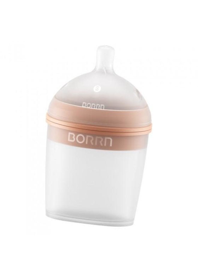 Silicone Babyfles 150ml - Oranje - Borrn