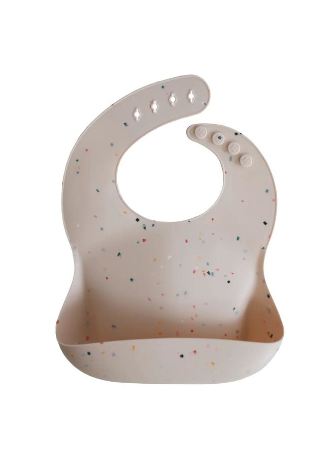 Silicone Bib - Vanilla Confetti - Mushie