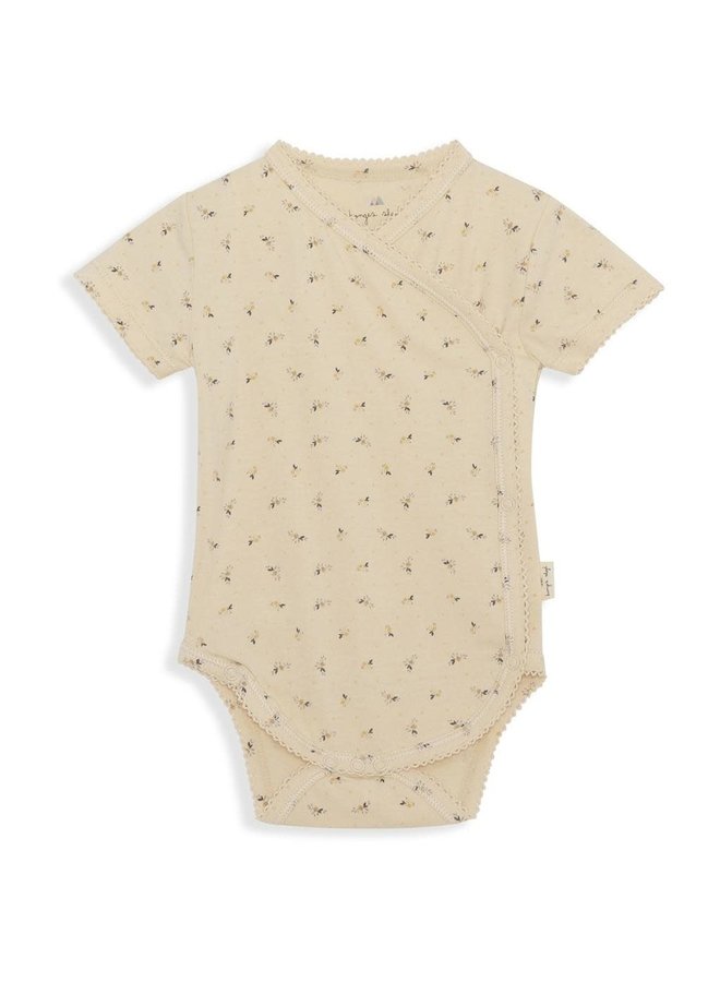 Basic Newborn Body Short Sleeves - Petales - Konges Slojd