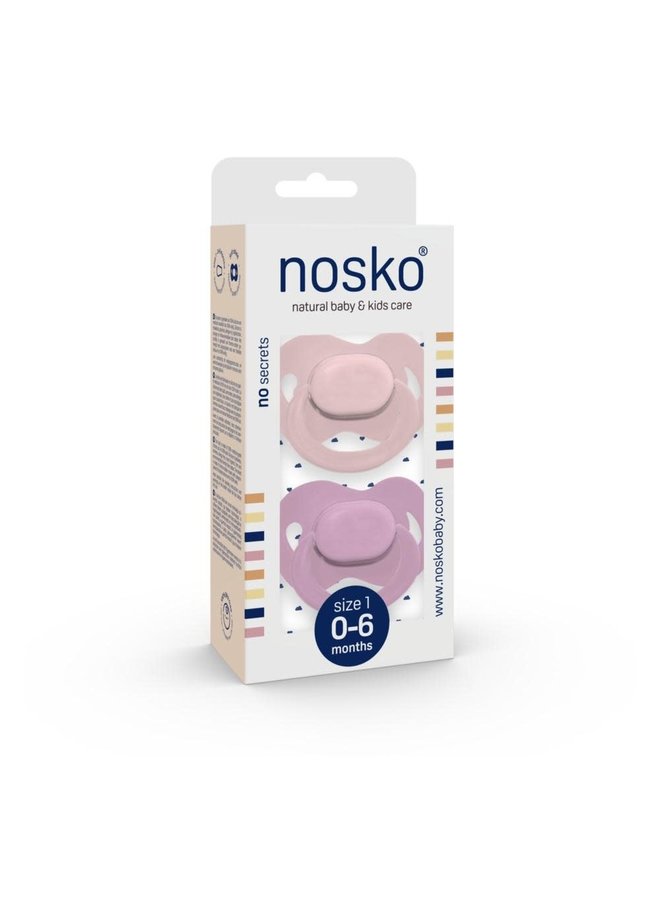 Fopspeen - Baby Pink/Lilac - Nosko