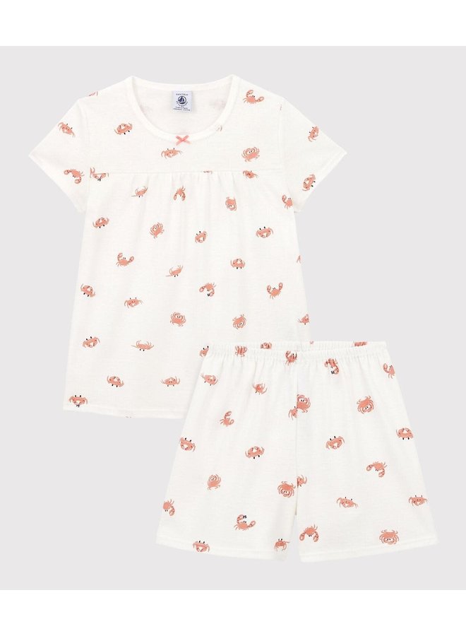 Girly Zomerse Pyjama - Crab - Petit Bateau