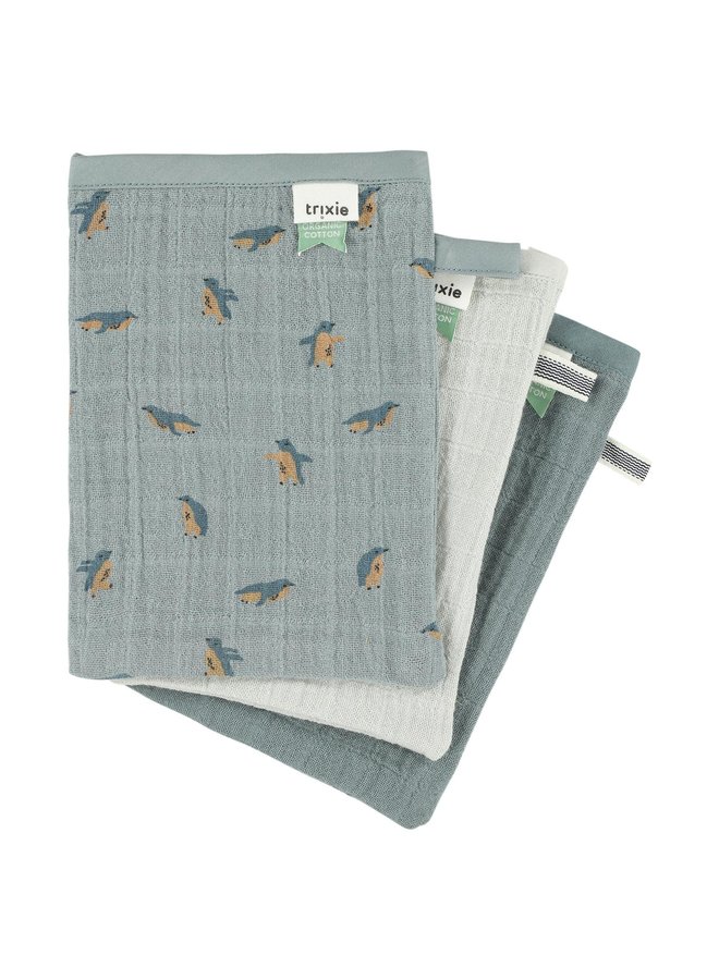 Tetra Washandjes 3 Stuks - Peppy Pinguins - Trixie