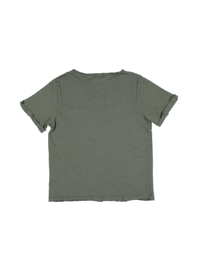 Pocket Linen T-Shirt - Kaki - Buho