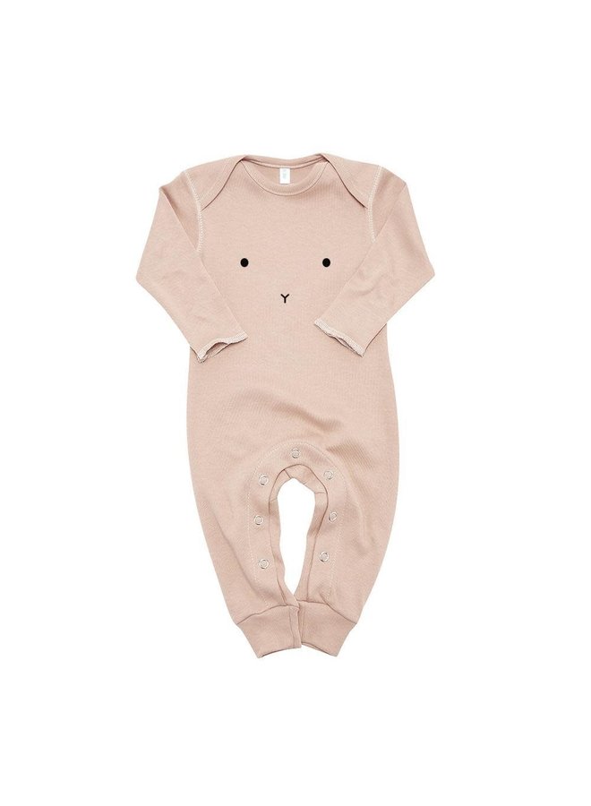 Playsuit Bunny - Rose - Organic Zoo