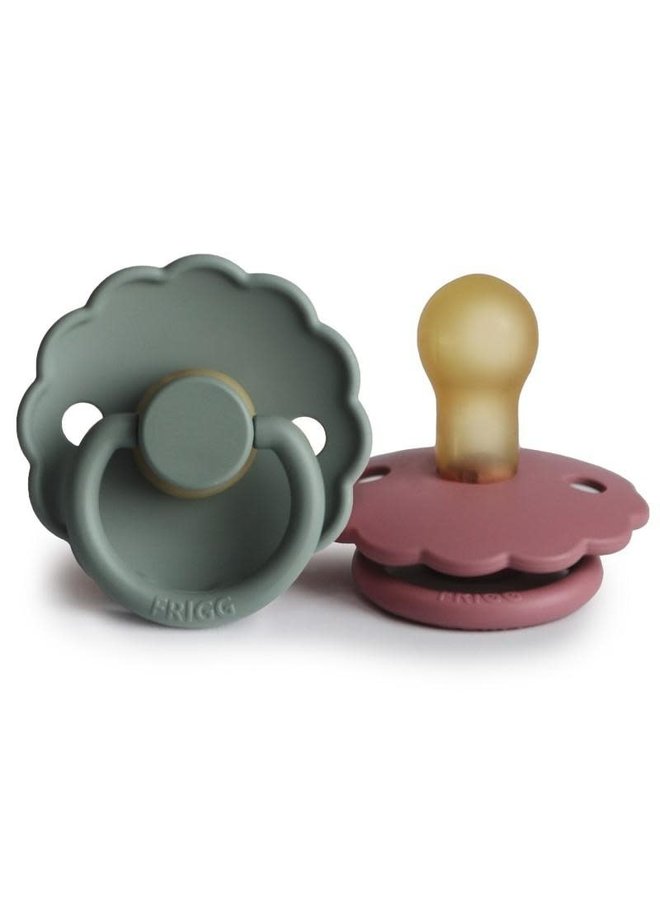 Duo Frigg - Daisy - natuurlijk rubber - Dusty Rose/Lilypad