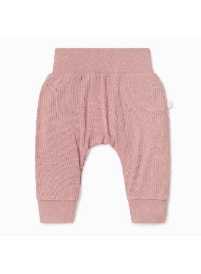 Ribbed comfi joggers - Rose - Mori