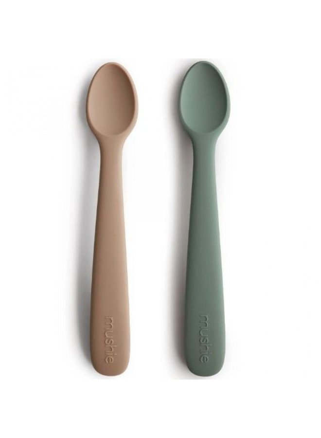 Set Siliconen babylepels - Dried Thyme/Natural - Mushie