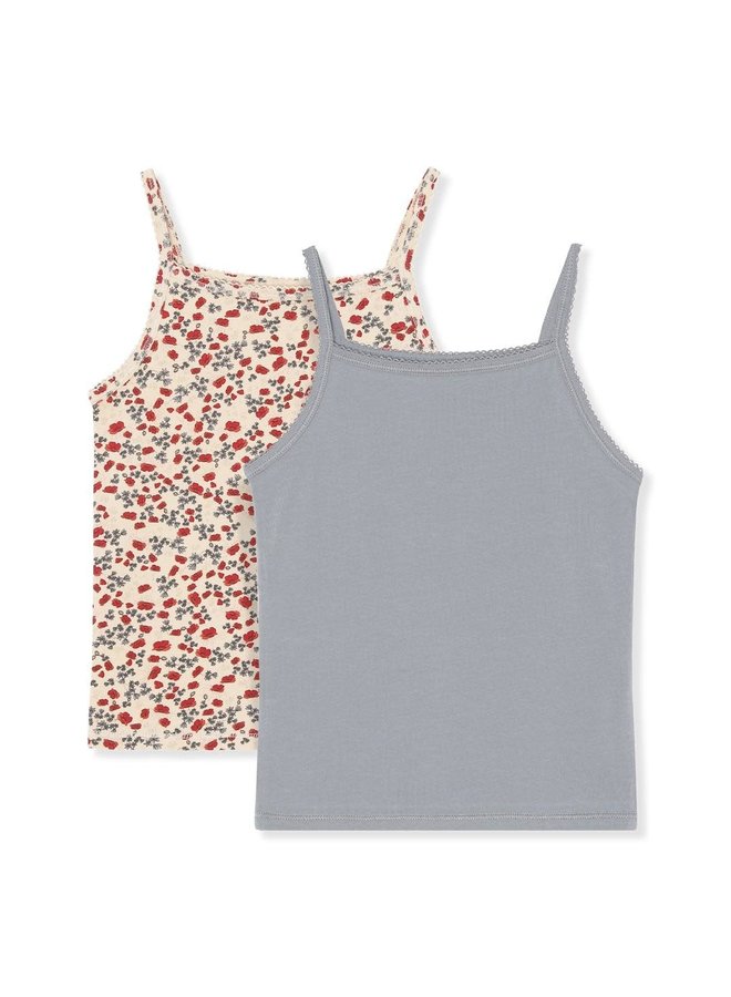 2 pack basic strap top - Poppy - Konges Slojd