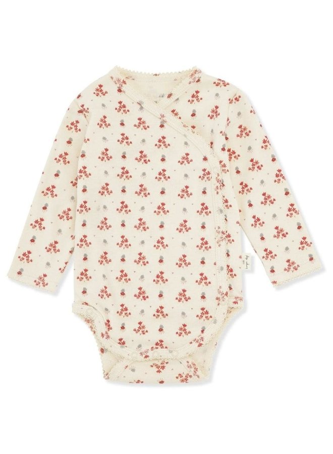 Classic Newborn Body - Vintage Floral Red - Konges Slojd