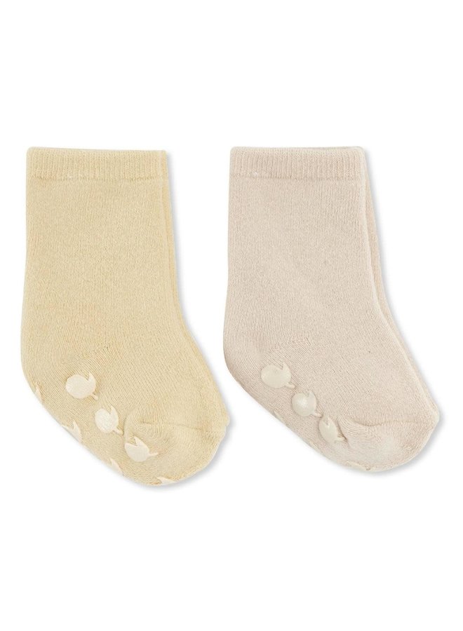 2 pack terry socks - Summer/Reed yellow - Konges Slojd