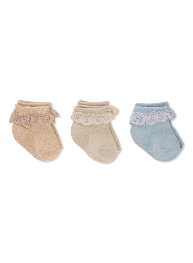 3 Pack Lace Lurex Socks - Ocean Eyes - Konges Slojd