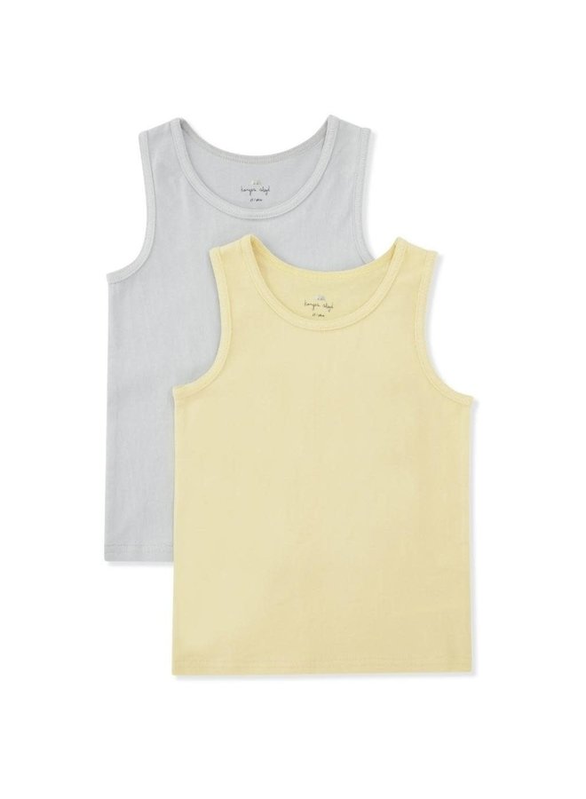 2 Pack Basic Tank Top - Pearl Blue - Konges Slojd