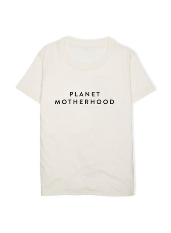 Mama T-shirt Planet Motherhood Wit Organic Zoo