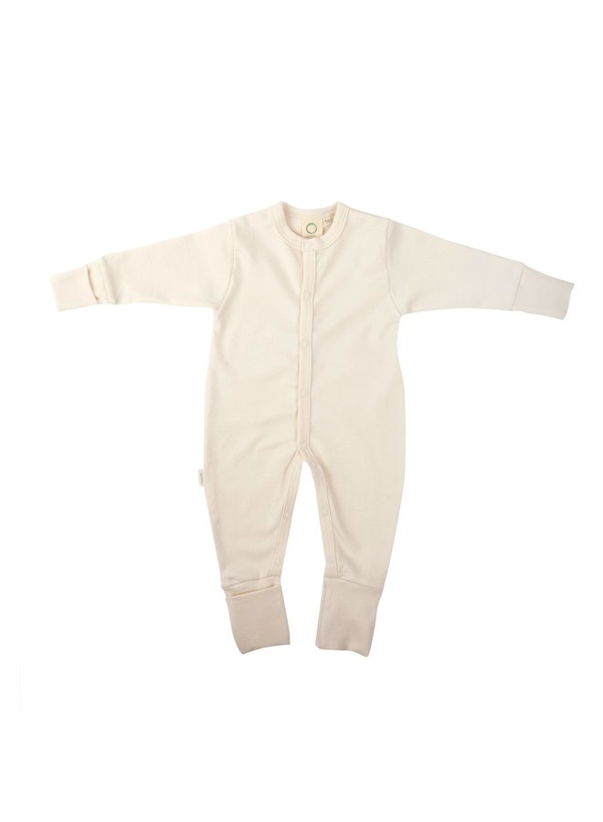 Kimono Sleepsuit  Ecru - Wooly Organic