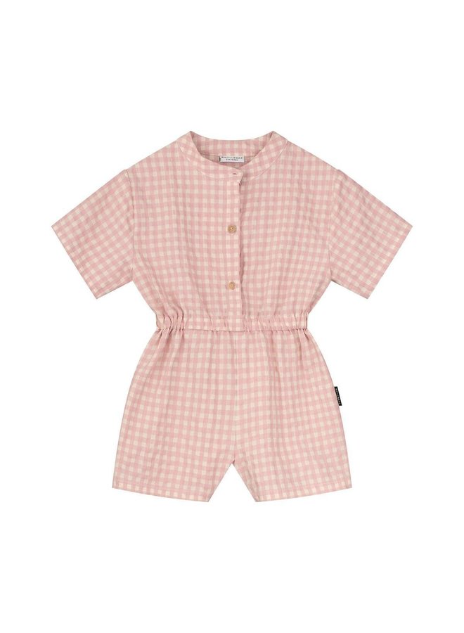 Evy Playsuit Check - Pale Pink - Daily Brat