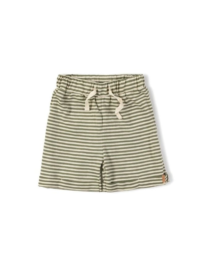 Lace Short - Khaki Stripe - Nixnut