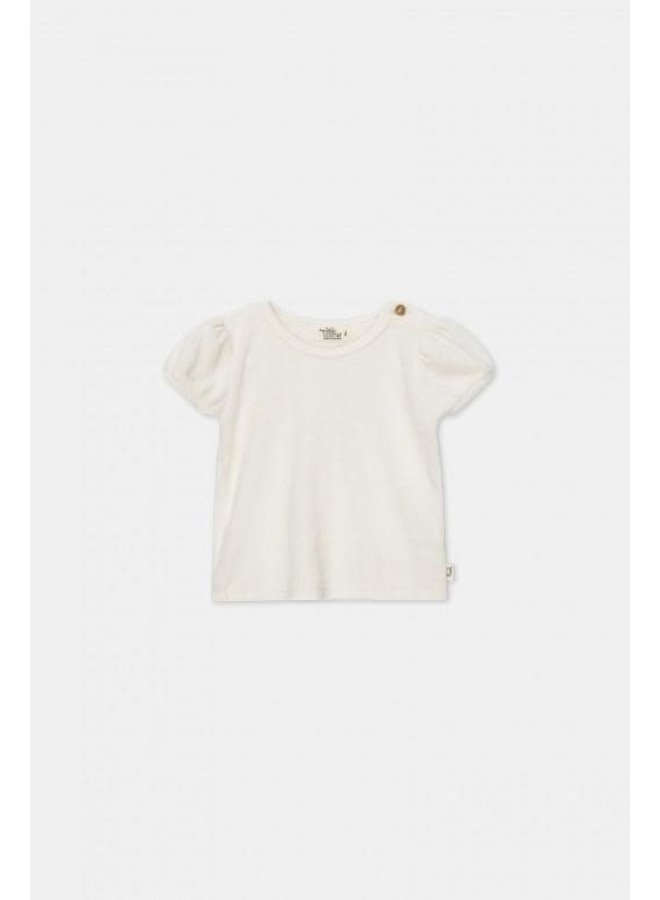 Baby Shirt Terry Puff Sleeves - Ivory - My Little Cozmo