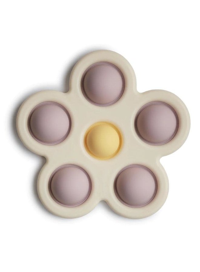 Bijtspeeltje - Bloem - Soft Lilac/Daffodil/Ivory - Mushie