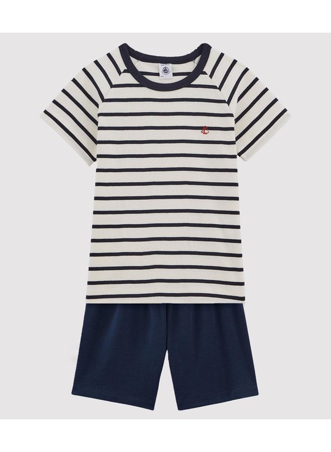 Zomerse Pyjama - Navy Stripes - Petit Bateau