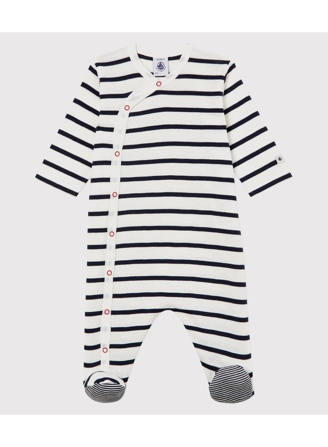 Slaappakje met streepjes in katoen - Petit Bateau