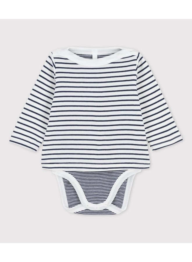 Marinière body van biokatoen voor baby's - Petit Bateau